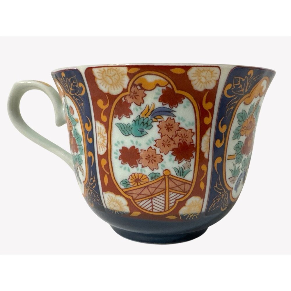Vintage Japanese Imari Ware Porcelain Decorative Tea Cup Intricate Floral Design - Picture 3 of 9